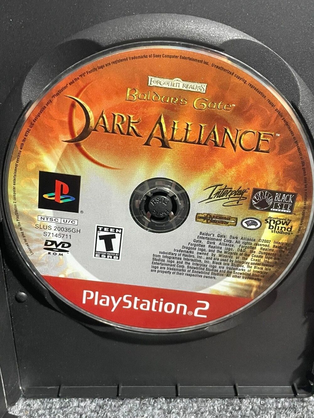 Dark Alliance Playstation 2 Disc Only Tested and Working